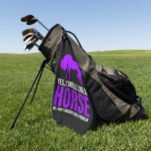 Wie ein Pferd riechen ist kein Problem   Golfhandtuch