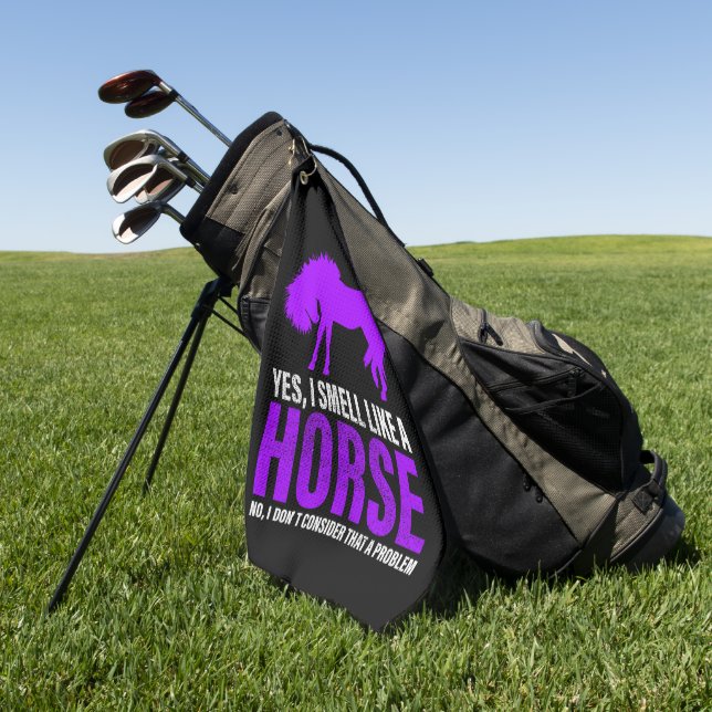 Wie ein Pferd zu riechen ist kein Problem Golfhandtuch (Gras)