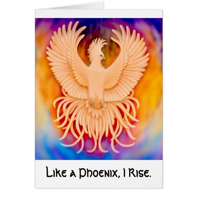 Wie ein Phoenix steige ich Karte (Vorne)