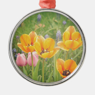 Wie ein schönes Stillleben Silbernes Ornament