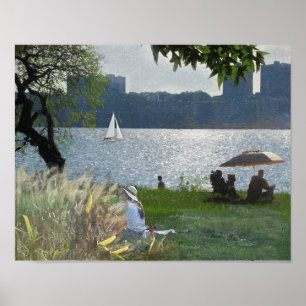WIE EIN SEURAT-MALTER, der den Riverside Park NYC Poster