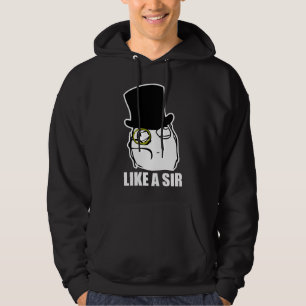 Wie ein Sir Monocle Rage Face Meme Hoodie