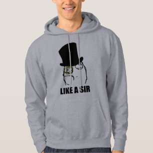 Wie ein Sir Monocle Rage Face Meme Hoodie