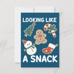 Wie ein Snack, ein fröhlicher Weihnachtssnack Dankeskarte