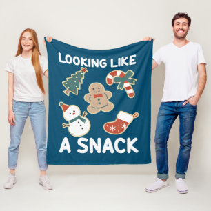 Wie ein Snack, ein fröhlicher Weihnachtssnack Fleecedecke