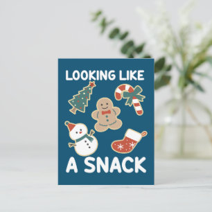 Wie ein Snack, ein fröhlicher Weihnachtssnack Postkarte