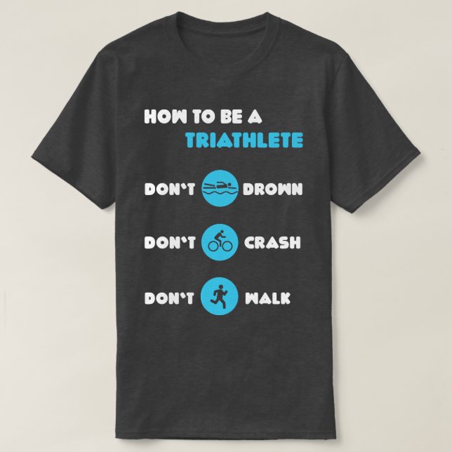 Wie ein Triathlete Funny Triathlon Triathlete T-Shirt (Design vorne)