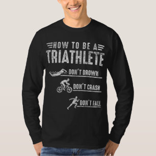 Wie ein Triathleten Geschenk Idee schwimmen Bike L T-Shirt