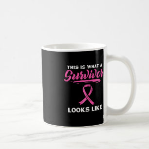 Wie ein Überlebender aussieht wie Brustkrebs-Bewus Kaffeetasse