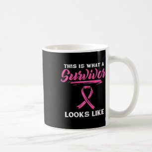 Wie ein Überlebender aussieht wie Brustkrebs-Bewus Kaffeetasse