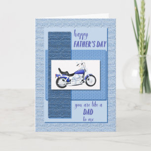 Wie ein Vater für mich, Vater mit einem Motorrad Karte