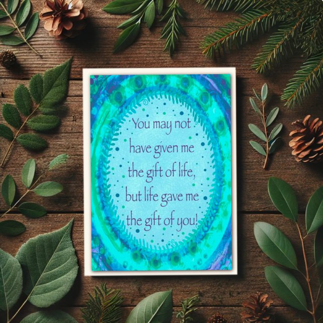 Wie ein Vater Stepdad Modern Inspirivity Card Karte (Von Creator hochgeladen)