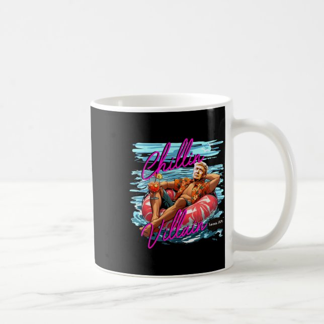 Wie ein Villain Trump Sommer 2024 Relaxing Beach Kaffeetasse (Rechts)