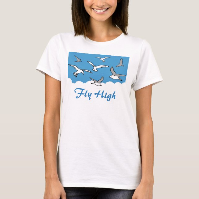 Wie ein Vogel - hoch fliegen. Vögel im Flug T-Shirt (Vorderseite)