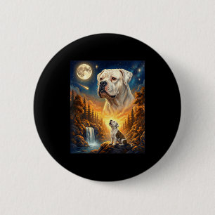 Wie ein Wolf zum Mond heulen Meme-Tier Hund amerik Button