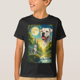 Wie ein Wolf zum Mond heult Meme Tier Hund amerika T-Shirt