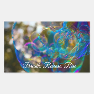 Wie eine Blase aufsteigen (Aufkleber) Rechteckiger Aufkleber