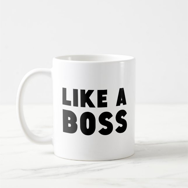 Wie eine Boss Coffee Tasse (Links)