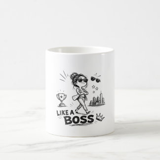 Wie eine Boss-Frau Skizze Design Selbstbewusste Fr Kaffeetasse