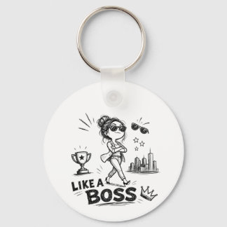 Wie eine Boss-Frau Skizze Design Selbstbewusste Fr Schlüsselanhänger