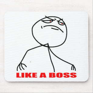 wie eine Boss-Internet-Mem-Comic-Wut Mousepad