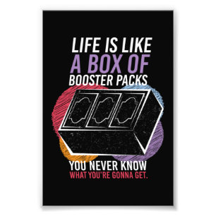 Wie eine Box mit Booster Packs Trading Card Fotodruck