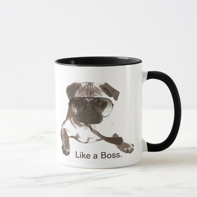 Wie eine Chef-Mops-Tasse Tasse (Rechts)