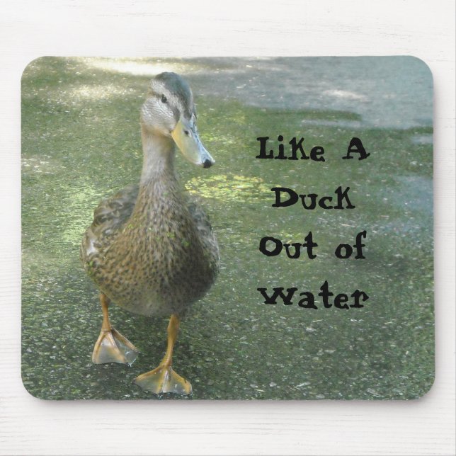 Wie eine Ente aus Wasser Mousepad (Vorne)