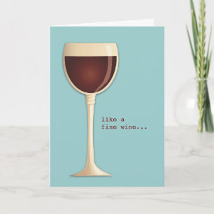Wie eine feine Weinkarte Funny Happday Card Karte
