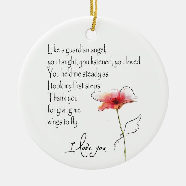 WIE EINE GARDISCHE ANGEL ORNANAMENT KERAMIK ORNAMENT (Vorne)