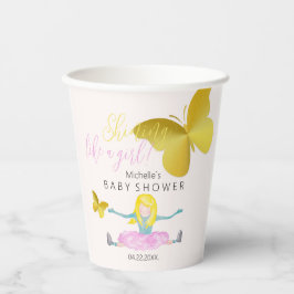 Wie eine Girl Watercolor Illustration Pappbecher