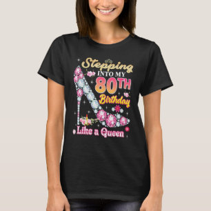 Wie eine Königin Diamon in meinen 80. Geburtstag t T-Shirt