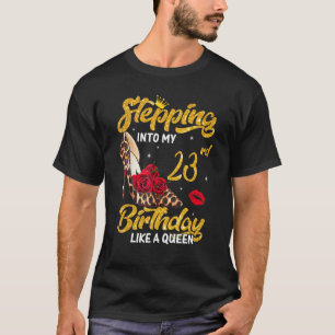 Wie eine Königin Leopard in den 24. Geburtstag geh T-Shirt