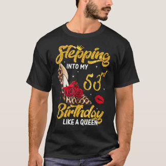 Wie eine Königin Leopard zum 54. Geburtstag T-Shirt