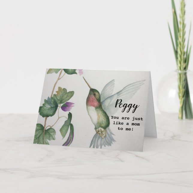 Wie eine Mama Muttertag Hummingbird Card Karte (Vorderseite)
