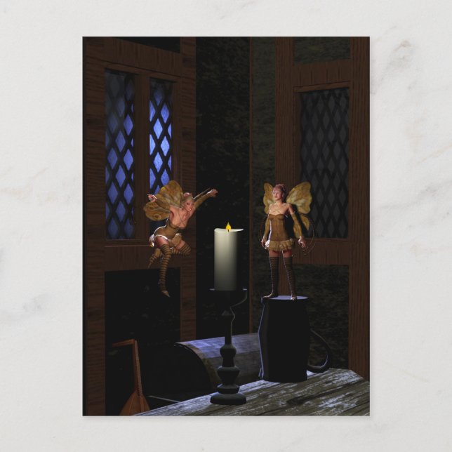 Wie eine Motte zu einer Flammenmärche, Postkarte (Vorderseite)