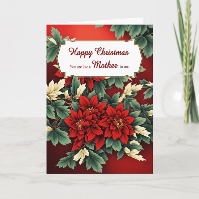 Wie eine Mutter Weihnachten Poinsettias (Vorderseite)