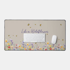 Wie eine Wildblume | Wildblume mit Butterfly Schreibtischunterlage