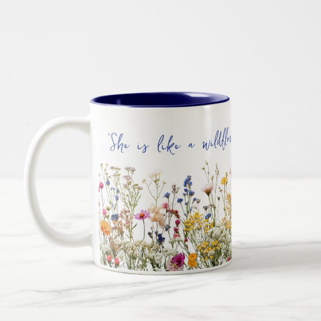 Wie eine Wildblume Zweifarbige Tasse (Links)