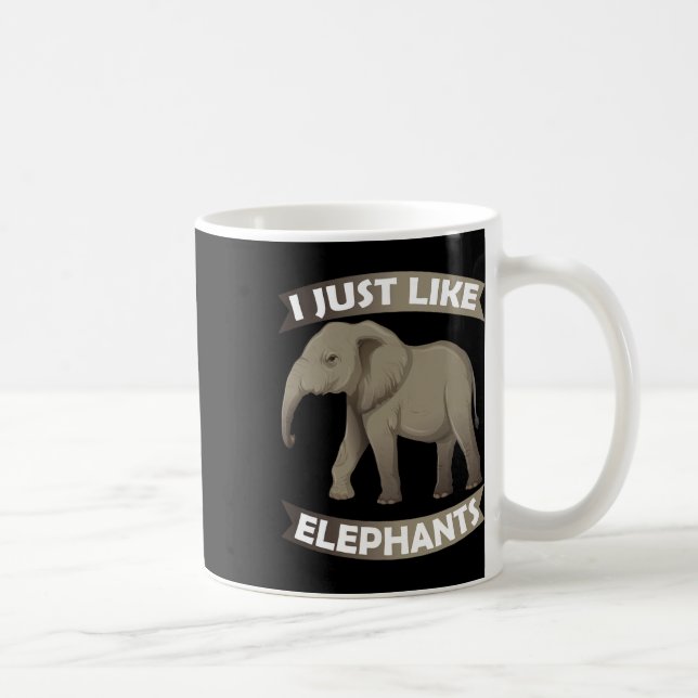 Wie Elefanten Zoo Circus Elephant Conserva Kaffeetasse (Rechts)