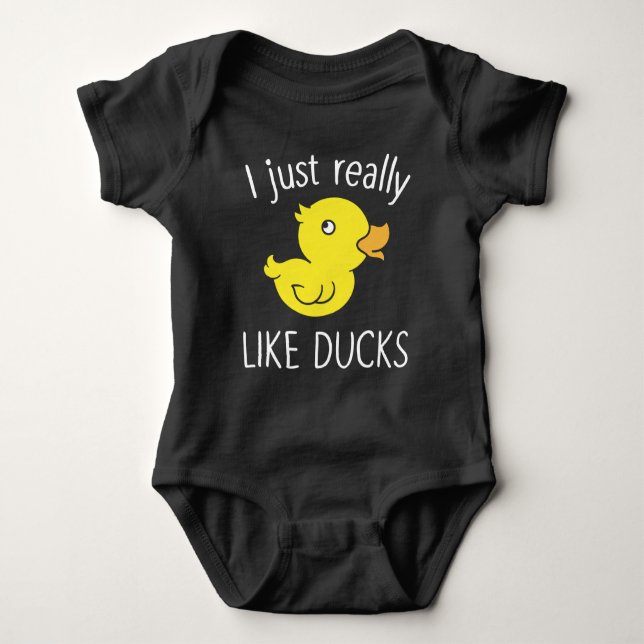 Wie Enten Funny Duck Lover Baby Strampler (Vorderseite)