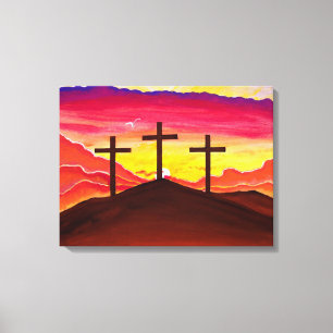 Wie er sagte, drei Crosses Oaster Leinwand Art