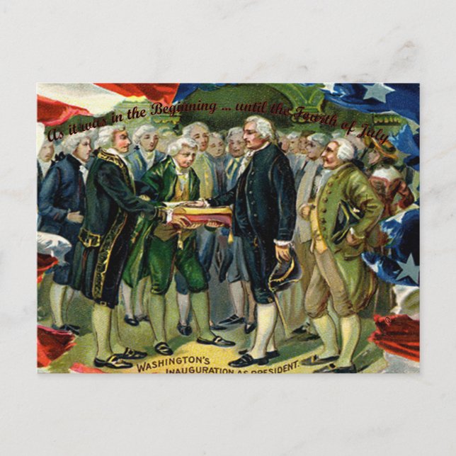 Wie es im Anfang ... 4. Juli Postkarte (Vorderseite)