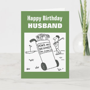 Wie fahre ich? Funny Golf Card Karte