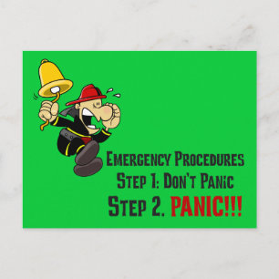 Wie Feuerwehrleute auf Ihren Notfall reagieren Postkarte