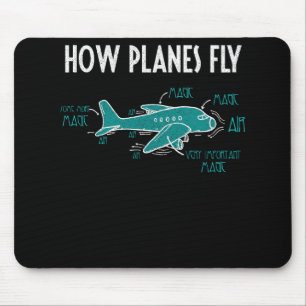 Wie Flugzeug die komische Luft- und Raumfahrt-Tech Mousepad