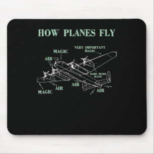 Wie Flugzeug ein Pilotgeschenk für den Flugzeuging Mousepad