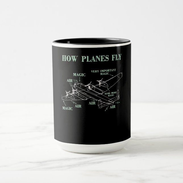 Wie Flugzeug ein Pilotgeschenk für den Flugzeuging Tasse (Zentrum)