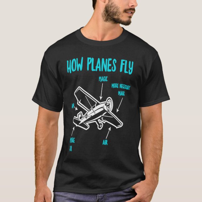 Wie Flugzeuge das RC-Flugzeug-Pilotprogramm fliege T-Shirt (Vorderseite)