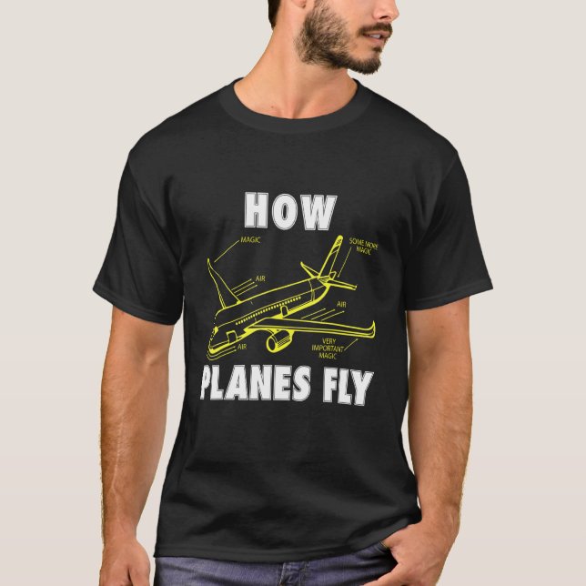 Wie Flugzeuge Luftfahrt-Luftfahrt-Luftfahrt-Luftfa T-Shirt (Vorderseite)